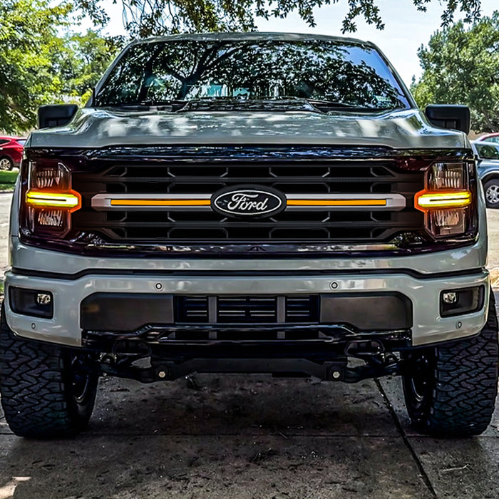 LED Grille Lights W/ Sequential Turn Signal For 2024+ Ford F150 XLT | American Modified