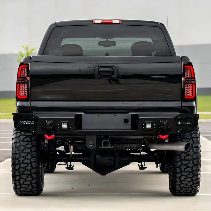 Chrome LED Tail Lights-Clear Lens for 99-06 Chevy Silverado & 99- 02 GMC Sierra 1500 2500 3500(DOT Approved) | American Modified