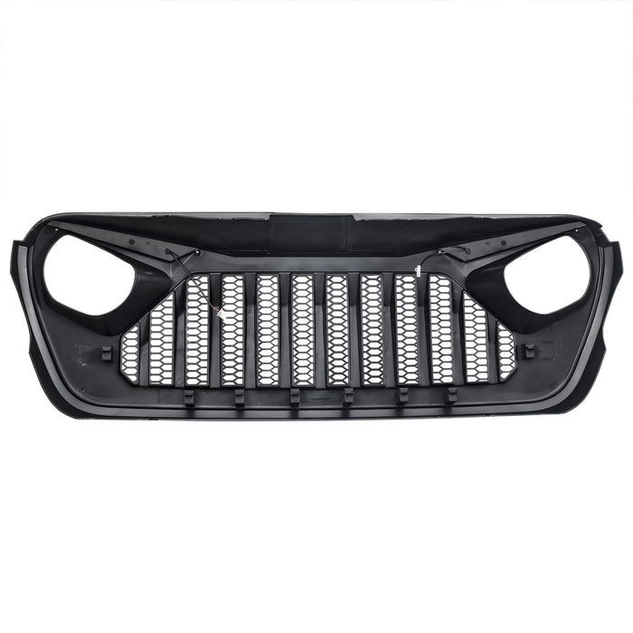 Gladiator Vader Grille W/ LED Eyebrow DRL and Turn Signals - Matte Black For 18+ Jeep Wrangler JL & Gladiator JT W/O Trailcam | American Modified