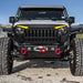 Gladiator Vader Grille W/ LED Eyebrow DRL and Turn Signals - Matte Black For 18+ Jeep Wrangler JL & Gladiator JT W/O Trailcam | American Modified