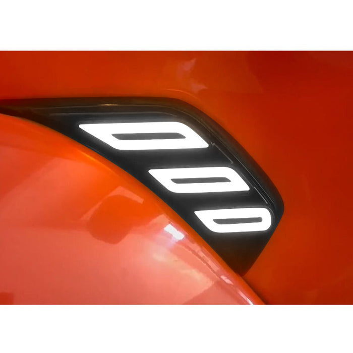 LED Fender Side Marker Lights DRL Dynamic Sequential Turn Signal For 18+ Jeep Wrangler JL & Gladiator JT