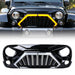 Goliath Grille W/ LED DRL and Turn Signals - Glossy Black For 07-18 Jeep Wrangler JK | American Modified