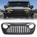 Gladiator Vader Grille W/ LED Eyebrow DRL and Turn Signals - Matte Black For 18+ Jeep Wrangler JL & Gladiator JT W/O Trailcam | American Modified