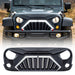Goliath Grille w/ LED DRL and Turn Signals - Matte Black For 07-18 Jeep Wrangler JK | AMERICAN MODIFIED