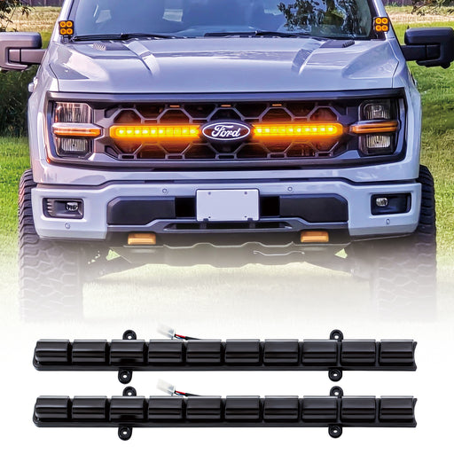 Smoked LED Amber Lights w/ Sequential Turn Signal For 24+ Ford F150 Tremor | AMERICAN MODIFIED