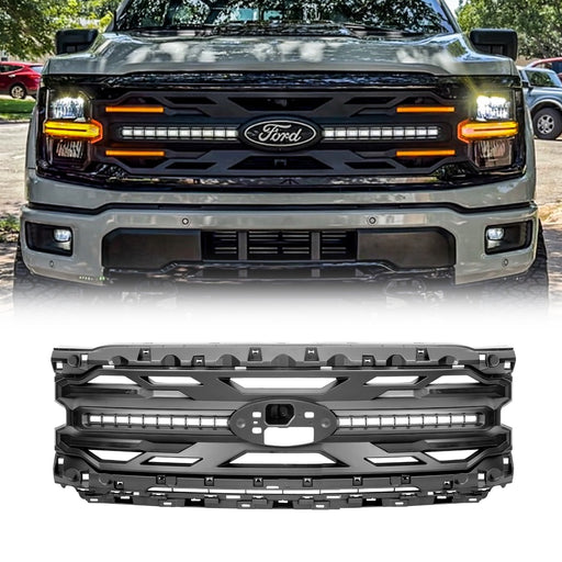 Armor Grille - Matte Black For 2024+ Ford F150 XLT/ STX | American Modified