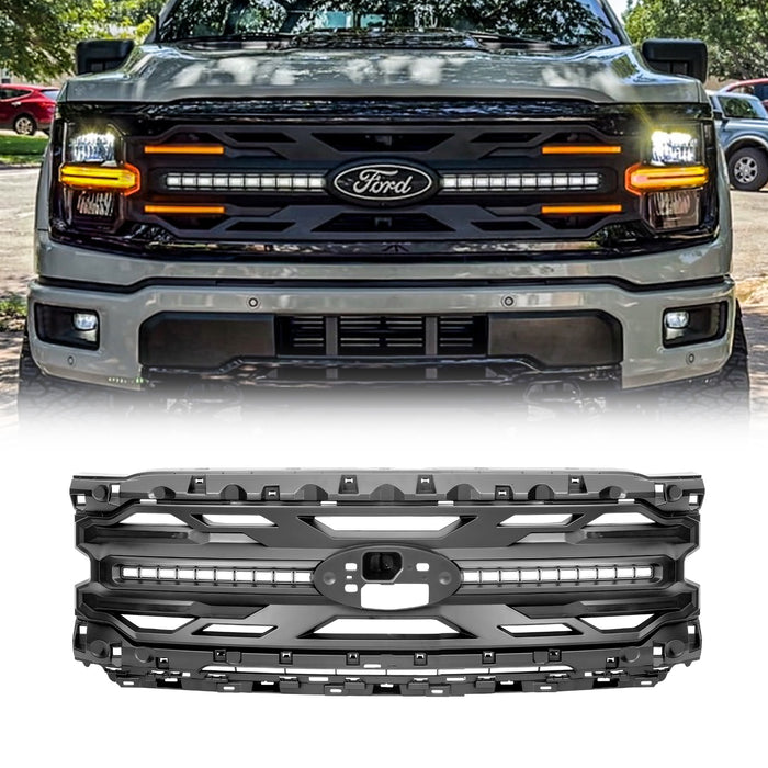 Armor Grille - Matte Black For 2024+ Ford F150 XLT/ STX | American Modified