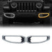LED Front Bumper Fog Light Covers W/ Turn signal For 18+ Jeep Wrangler JL & Gladiator JT | American Modified