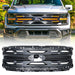Armor Grille W/ DRL, Amber Lights & OEM Emblem Hole - Matte Black For 2024+ Ford F150 Tremor | American Modified