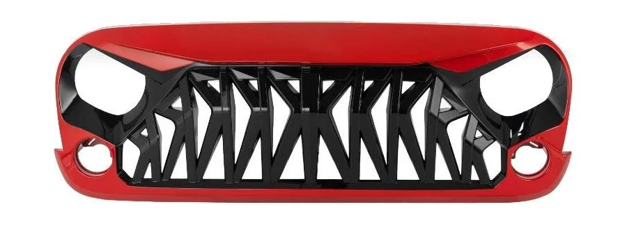 Shark Grille - Red & Black For 07-18 Wrangler JK/ JKU