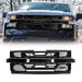 Armor Grille W/ Emblem Holder No Amber Lights - Glossy Black For 2019-2021 Chevy Silverado 1500 | American Modified