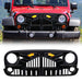 Empire Grille W/ Amber Lights - Glossy Black for 07-18 Jeep Wrangler JK | American Modified