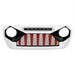 Demon Grille W/ Led Off-Road Lights - Red & White & Black For 18+ Jeep Wrangler JL & Gladiator JT W/O Trailcam | American Modified