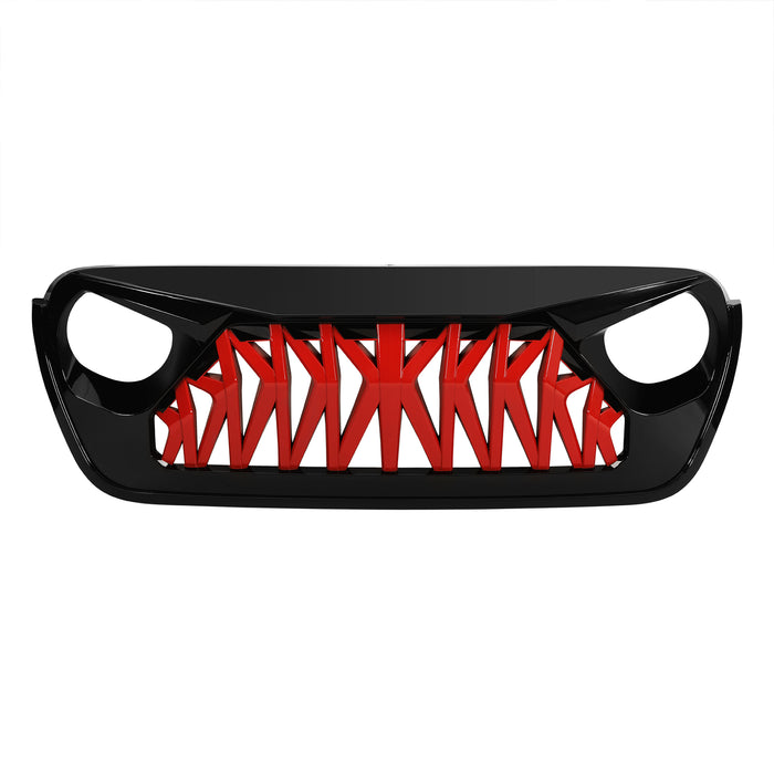 Shark Grille - Red & Black For 18+ Wrangler JL & Gladiator JT W/O Trailcam | American Modified