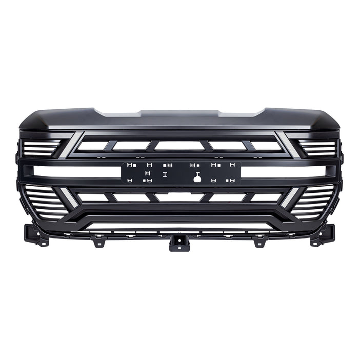 Armor Grille W / Drl & Turn Signal Lights Emblem Base - Matte Black For 22+ GMC Sierra 1500 | AMERICAN MODIFIED