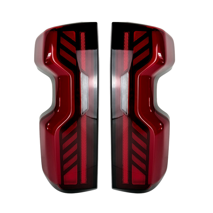 Red LED Tail Lights W/ Start Animation For 2019–2026 Chevy Silverado 1500 & 2020–2026 Silverado 2500HD/3500HD | American Modified