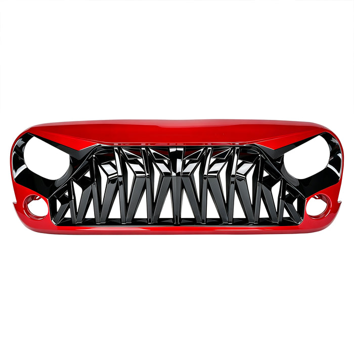Shark Grille - Red & Black For 07-18 Wrangler JK/ JKU | American Modified