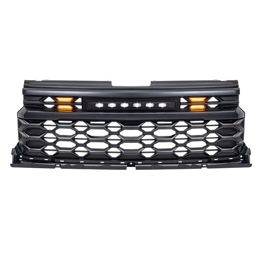 ZR2 Style Grille W/ Off-Road & Amber Lights - Matte Black For 2022-2024 Chevy Silverado 1500 (Not Fit ZR2) | American Modified