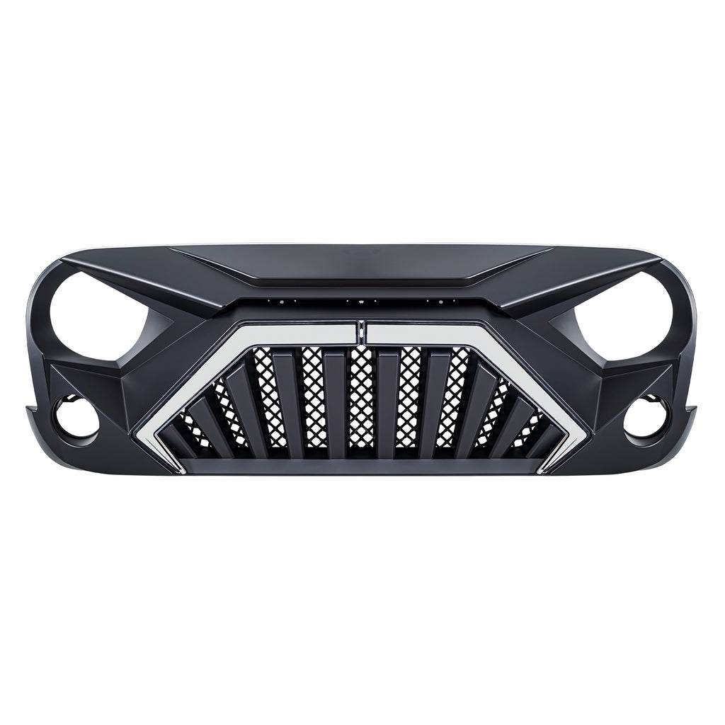 AMERICAN MODIFIED Goliath Grille w/ DRL For 07 - 18 Jeep Wrangler JK