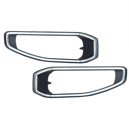 LED Front Bumper Fog Light Covers W/ Turn signal For 18+ Jeep Wrangler JL & Gladiator JT | American Modified