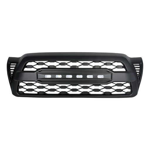 TRD PRO Style Grille W/ LED Off-Road Lights - Matte Black For 2005-2011 Toyota Tacoma | American Modified