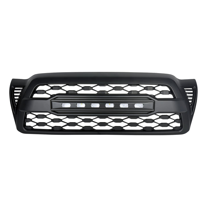 TRD PRO Style Grille W/ LED Off-Road Lights - Matte Black For 2005-2011 Toyota Tacoma | American Modified