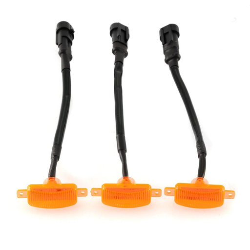 (1 pcs) LED Front Grille Lights Raptor Style Amber Light Fit for American Modified Ford F150/F250/Dodge Ram  (Amber shell) | American Modified