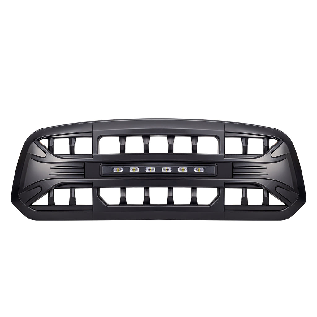 Grill Fit For Dodge Ram 1500 2013-2018 Front Bumper Grille Black w/Lights US Grill Fit For Dodge Ram 1500 2013-2018 Front Bumper Grille Black w/Lights US