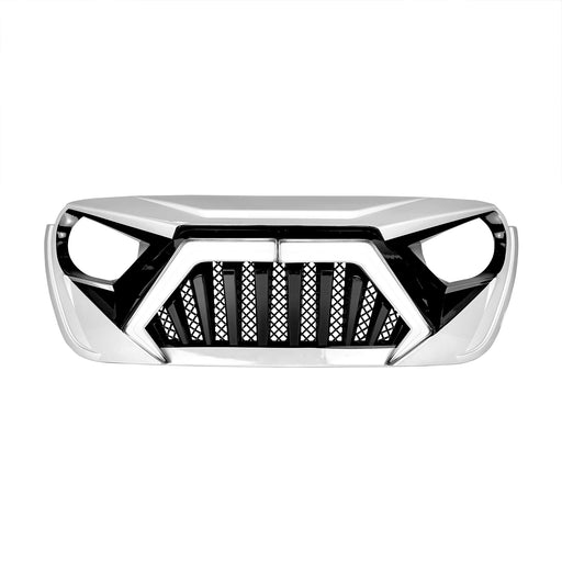 Goliath Grille W/ LED DRL and Turn Signals - White & Black For 18+ Jeep Wrangler JL & Gladiator JT  | American Modified