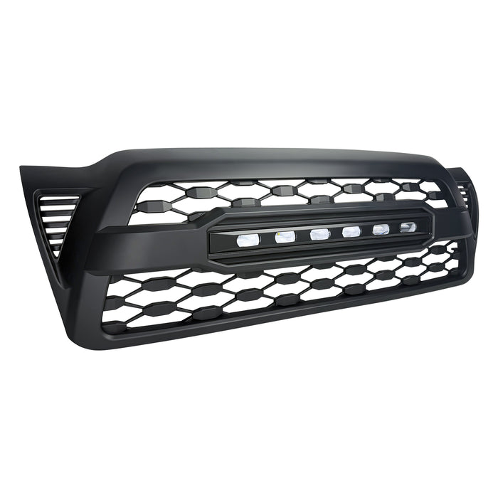 TRD PRO Style Grille W/ LED Off-Road Lights - Matte Black For 2005-2011 Toyota Tacoma | American Modified