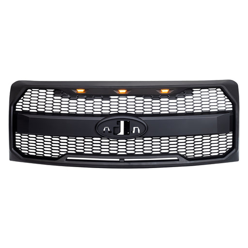 Stunning Front Upper Bumper Grille – Matte Black – For Ford F-150 2009–2014 – Replaces 9L3Z8200A