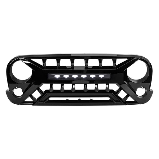 thumbnail image 2 of Give Your 2007-2018 Jeep Wrangler JK Or JKU A Serious Front-end Upgrade With This Matte Black Hawke Style Grille By AMERICAN MODIFIED. It's A Tough, Lightweight ABS Plastic Piece That Bolts Right On For An Instant Custom Look. 2 of 5