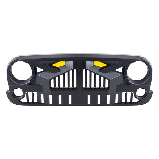 Empire Grille W/ Amber Lights - Matte Black for 07-18 Jeep Wrangler JK | American Modified