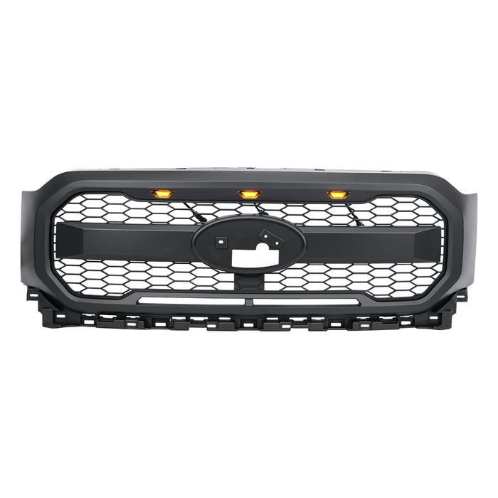 Raptor Style Mesh Grille W/ Amber Lights For 2021-2023 Ford F150(Excluding Raptor)｜American Modified