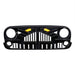 Empire Grille W/ Amber Lights - Glossy Black for 07-18 Jeep Wrangler JK | American Modified
