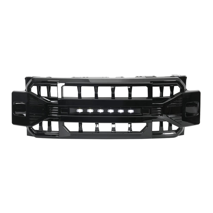Armor Grille W/Off-Road Lights - Glossy Black For 2017-2019 Ford F250/350| American Modified