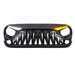 Shark Grille  w/ LED Eyebrow DRL and Turn Signals - Matte Black For 07-18 Jeep Wrangler JK | AMERICAN MODIFIED