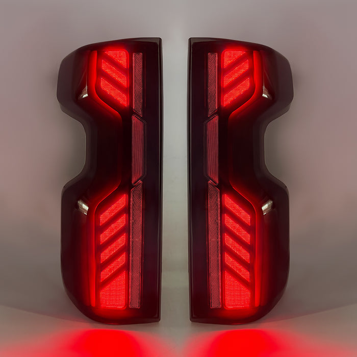 Red LED Tail Lights W/ Start Animation For 2019–2026 Chevy Silverado 1500 & 2020–2026 Silverado 2500HD/3500HD | American Modified