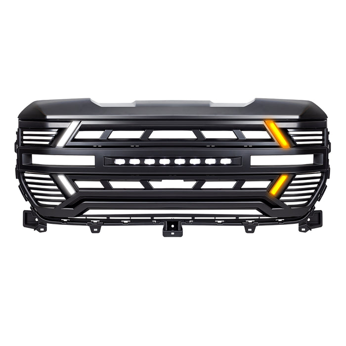 Armor Grille w/ Off-Road Lights, DRL & Camera Bracket - Matte Black For 22-25 GMC Sierra 1500 | AMERICAN MODIFIED