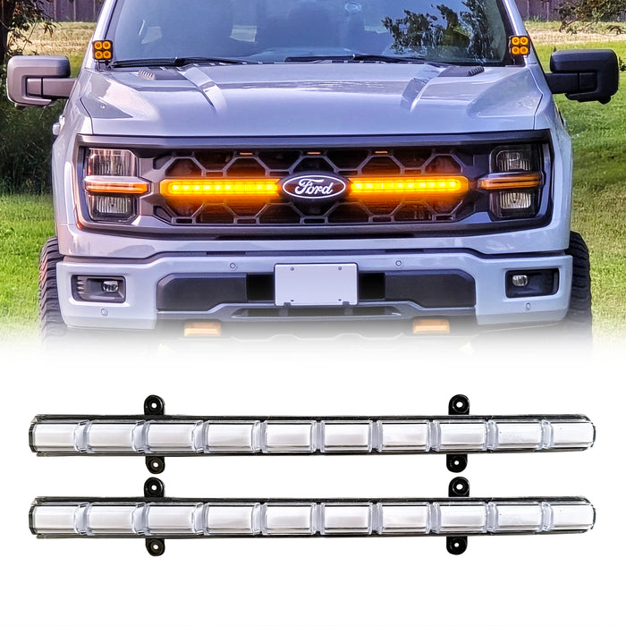 LED DRL W/ Sequential Turn Signal For 2024+ Ford F150 Tremor