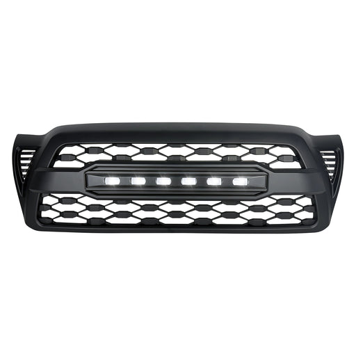 TRD PRO Style Grille W/ LED Off-Road Lights - Matte Black For 2005-2011 Toyota Tacoma | American Modified