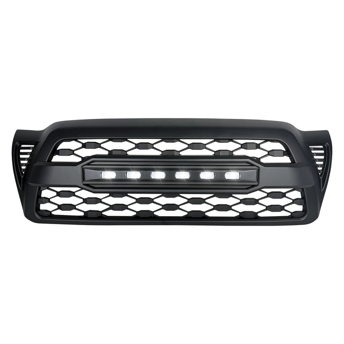 TRD PRO Style Grille W/ LED Off-Road Lights - Matte Black For 2005-2011 Toyota Tacoma | American Modified