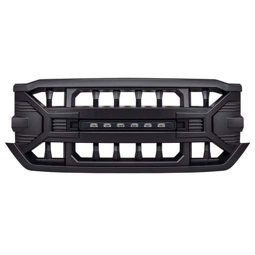 Armor Grille W/OFF-ROAD Lights - Matte Black For 16-19 Silverado 1500｜American Modified