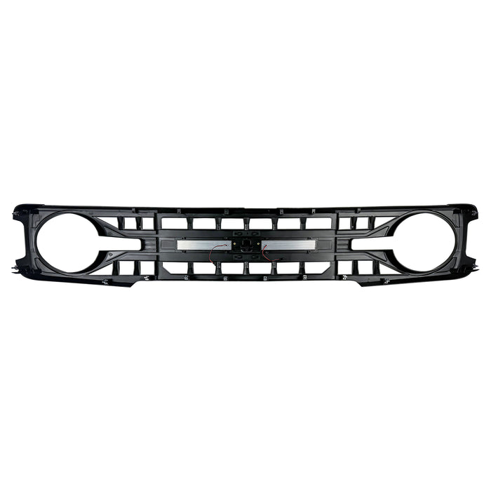 Armor Grille W/ Off-Road Lights & Camera Bracket - Matte Black For 21+ Ford Bronco | American Modified