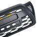 TRD PRO Style Grille w/ LED Off-Road Lights, Amber Lights and DIY Letters for 2005-2011 Toyota Tacoma- Matte Black | American Modified