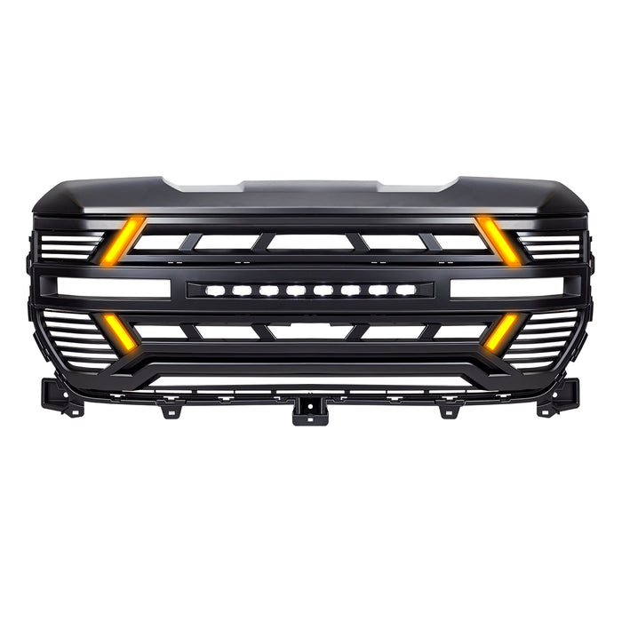 Armor Grille w/ Off-Road Lights, DRL & Camera Bracket - Matte Black For 22-25 GMC Sierra 1500 | AMERICAN MODIFIED