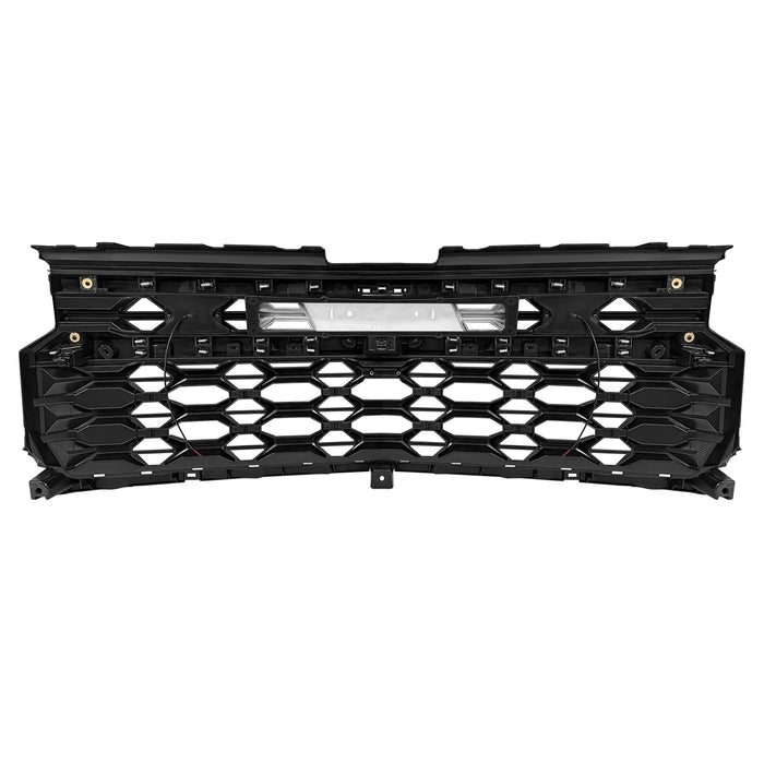 ZR2 Style Grille W/ Emblem Base & Amber Lights - Matte Black For 2022-2024 Chevy Silverado 1500 (Not Fit ZR2) | American Modified