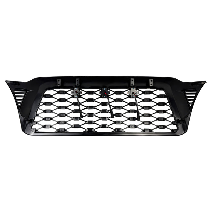 Front Mesh Grille W/ Amber Lights - Matte Black For 2005-2011 Toyota Tacoma | American Modified