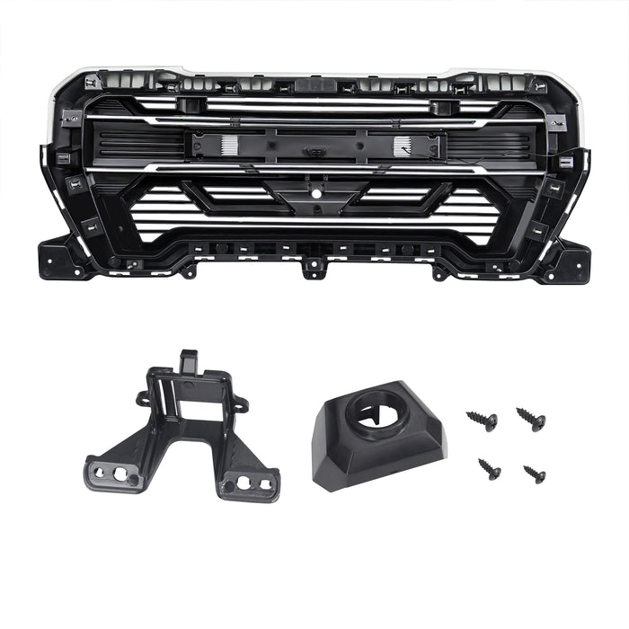 Armor Grille W/Off-Road Lights - Glossy Black For 2019-2021 GMC Sierra 1500 | American Modified