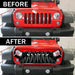Shark Grille - Red & Black For 07-18 Wrangler JK/ JKU | American Modified